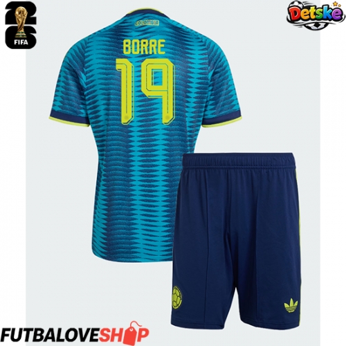 Dres Kolumbia Rafael Santos Borre #19 Preč pre deti MS 2026 Krátky Rukáv (+ trenírky)